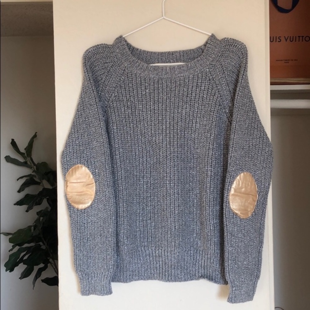 ⚡️Metallic Patch Elbow Sweater⚡️